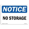 Signmission Safety Sign, OSHA Notice, 18" Height, No Storage Sign, Landscape OS-NS-D-1824-L-14870